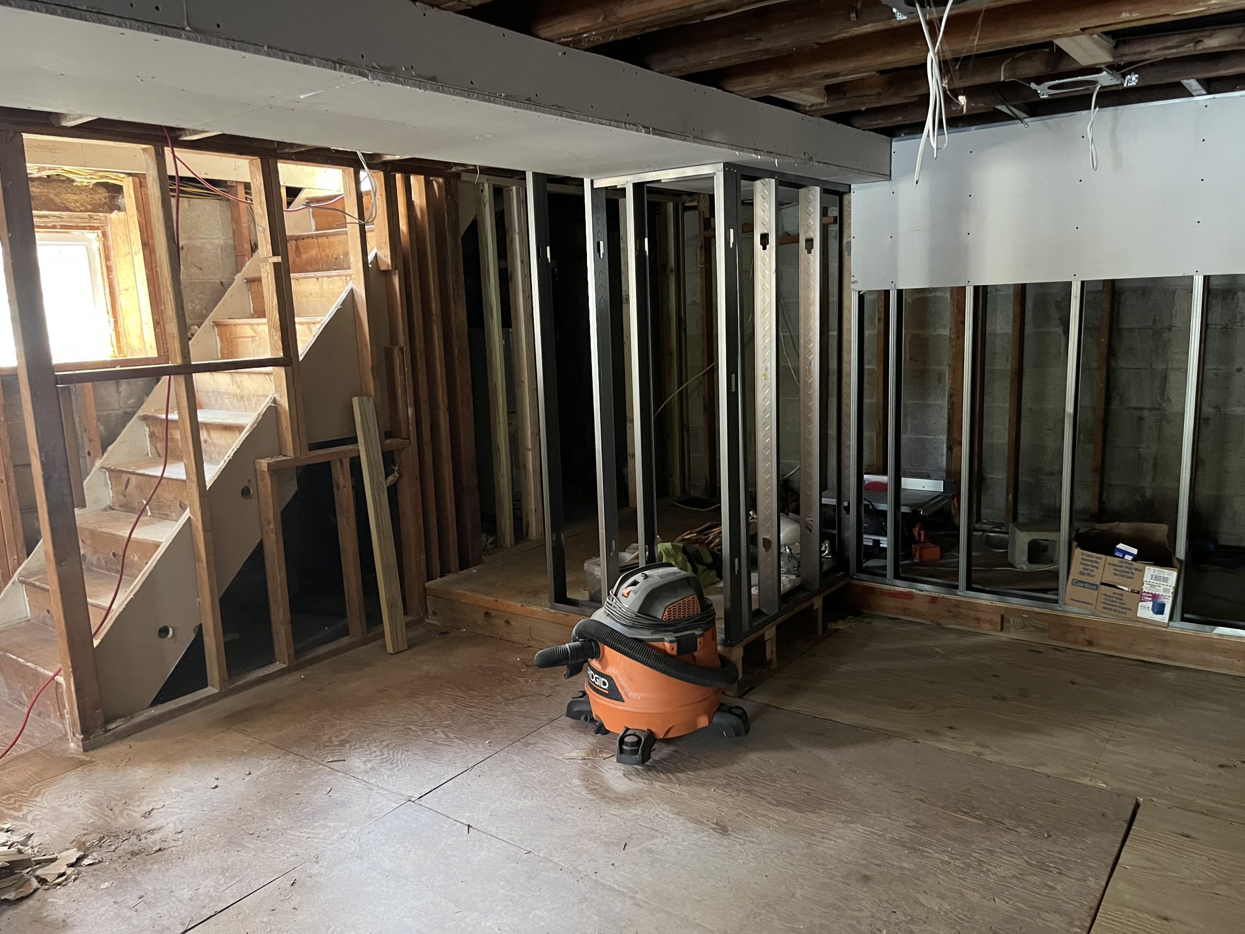 Unfinished basement before waterproofing Connecticut