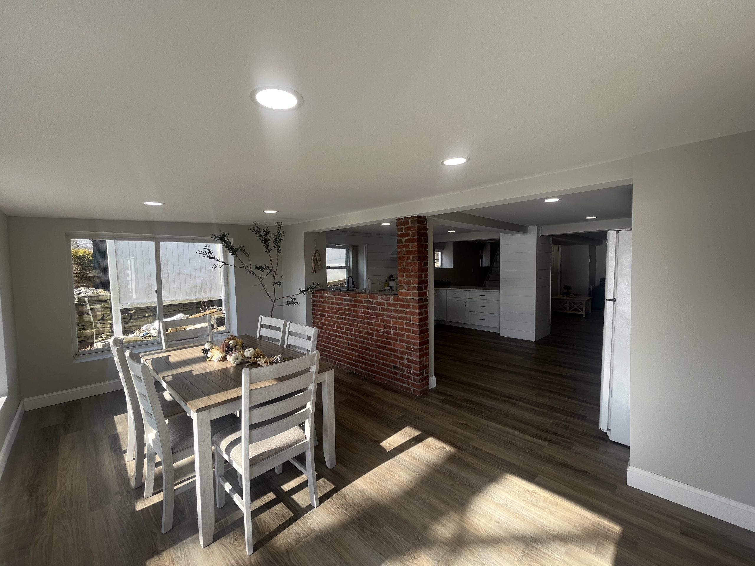 Completed basement finishing project Connecticut