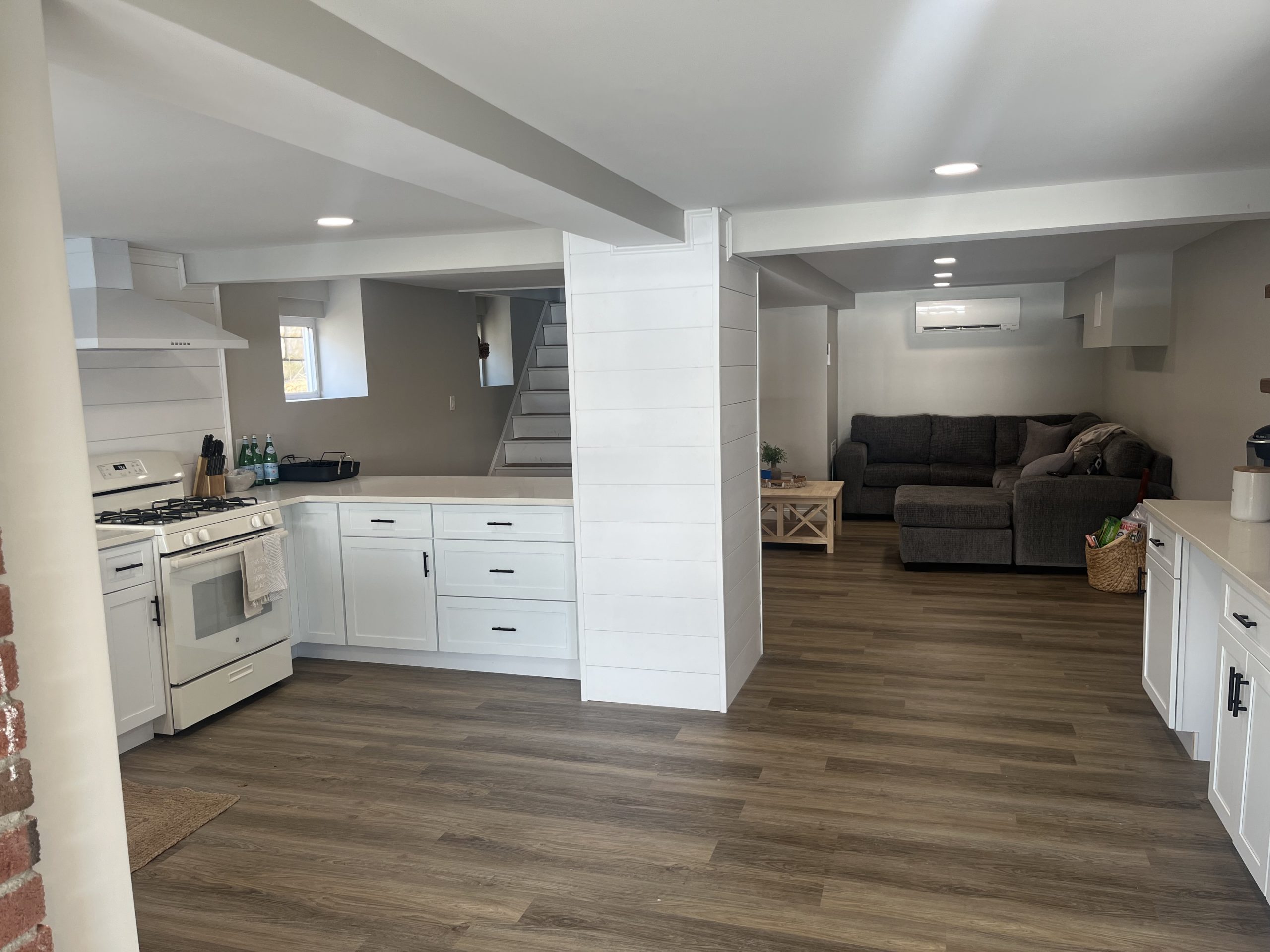 Finished basement living space Premier Basement Solutions CT